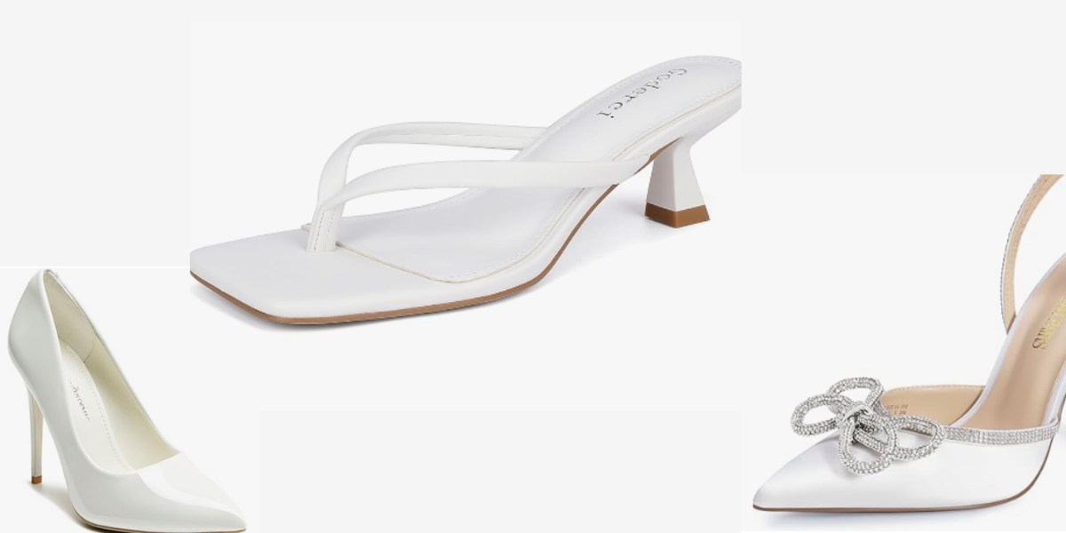 white heels from amazon